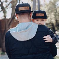 Daddy and Me Leather Patch Legend and Legacy Flat Bill Hats