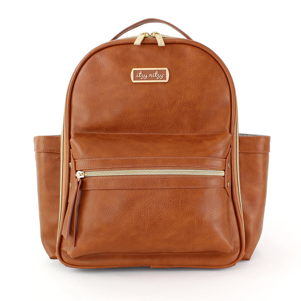 Itzy Mini Diaper Bag Backpack - Cognac
