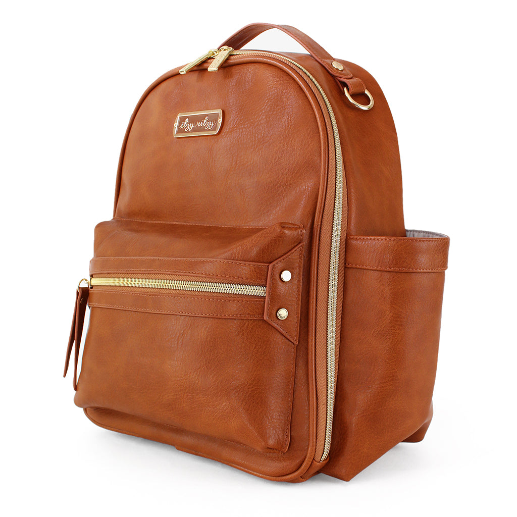 Itzy Mini Diaper Bag Backpack - Cognac
