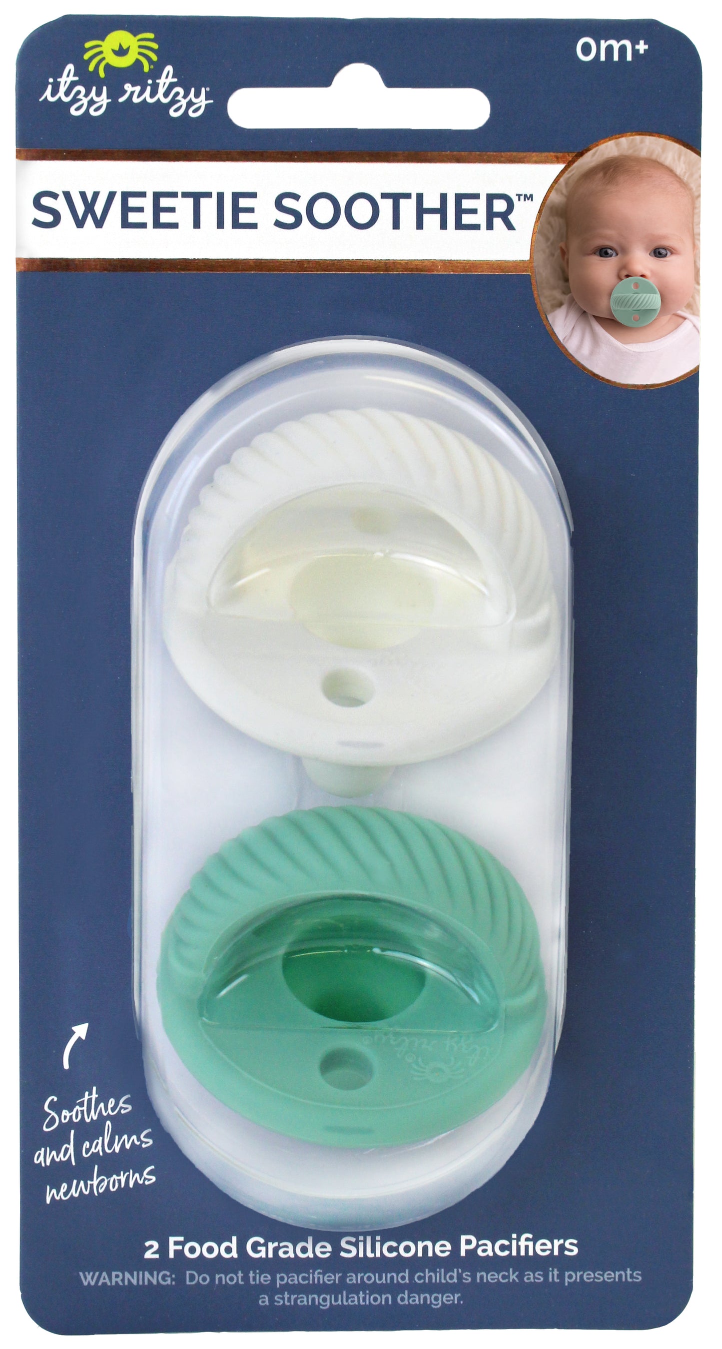 Sweetie Soother Pacifier Set - Mint + White