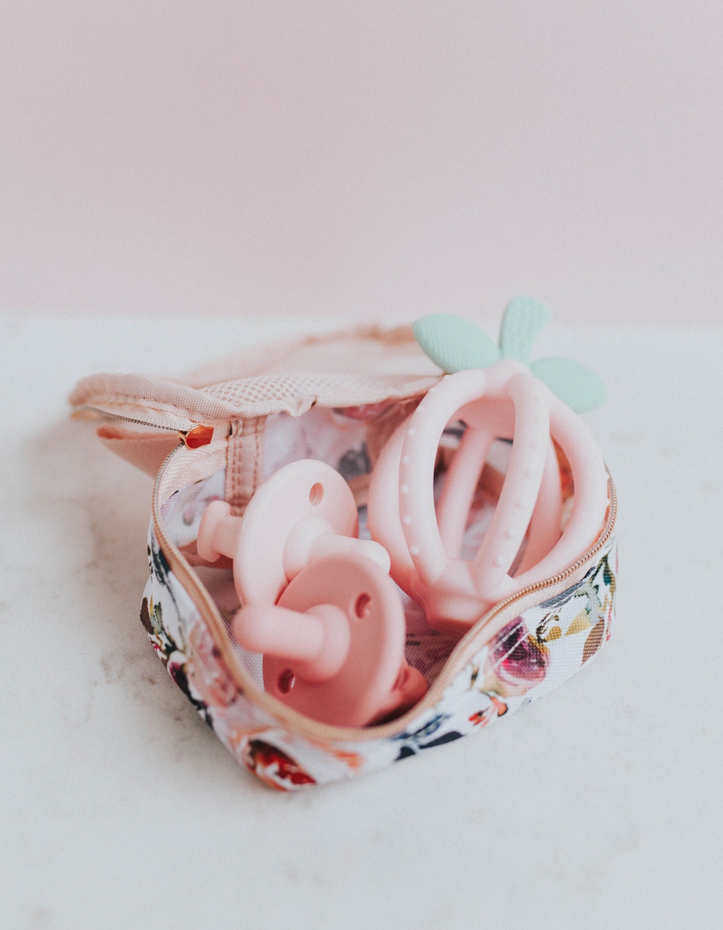 Bitzy Biter Teething Ball - Pink Lemonade