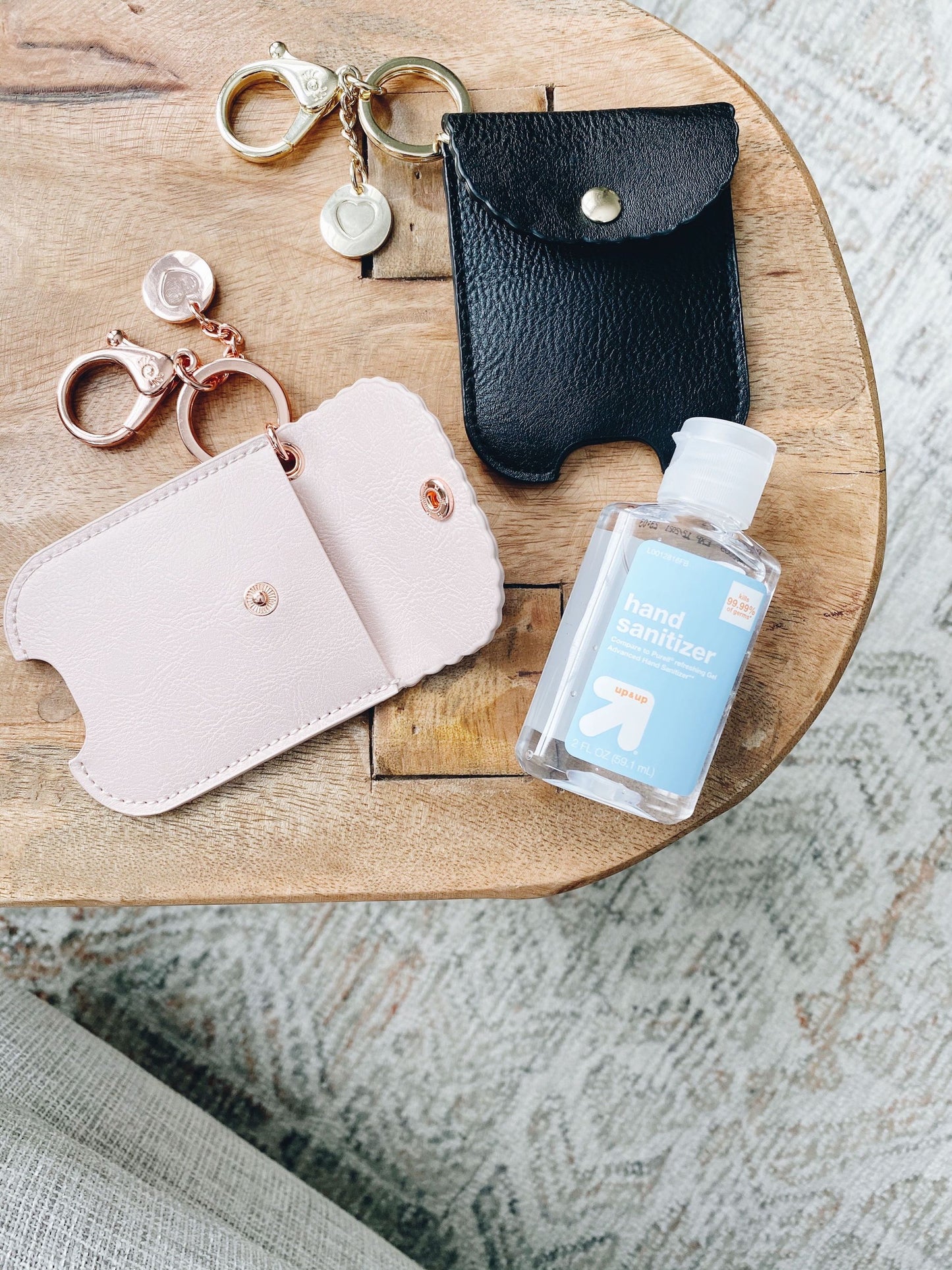 Blush Hand Sanitizer Charm Keychain