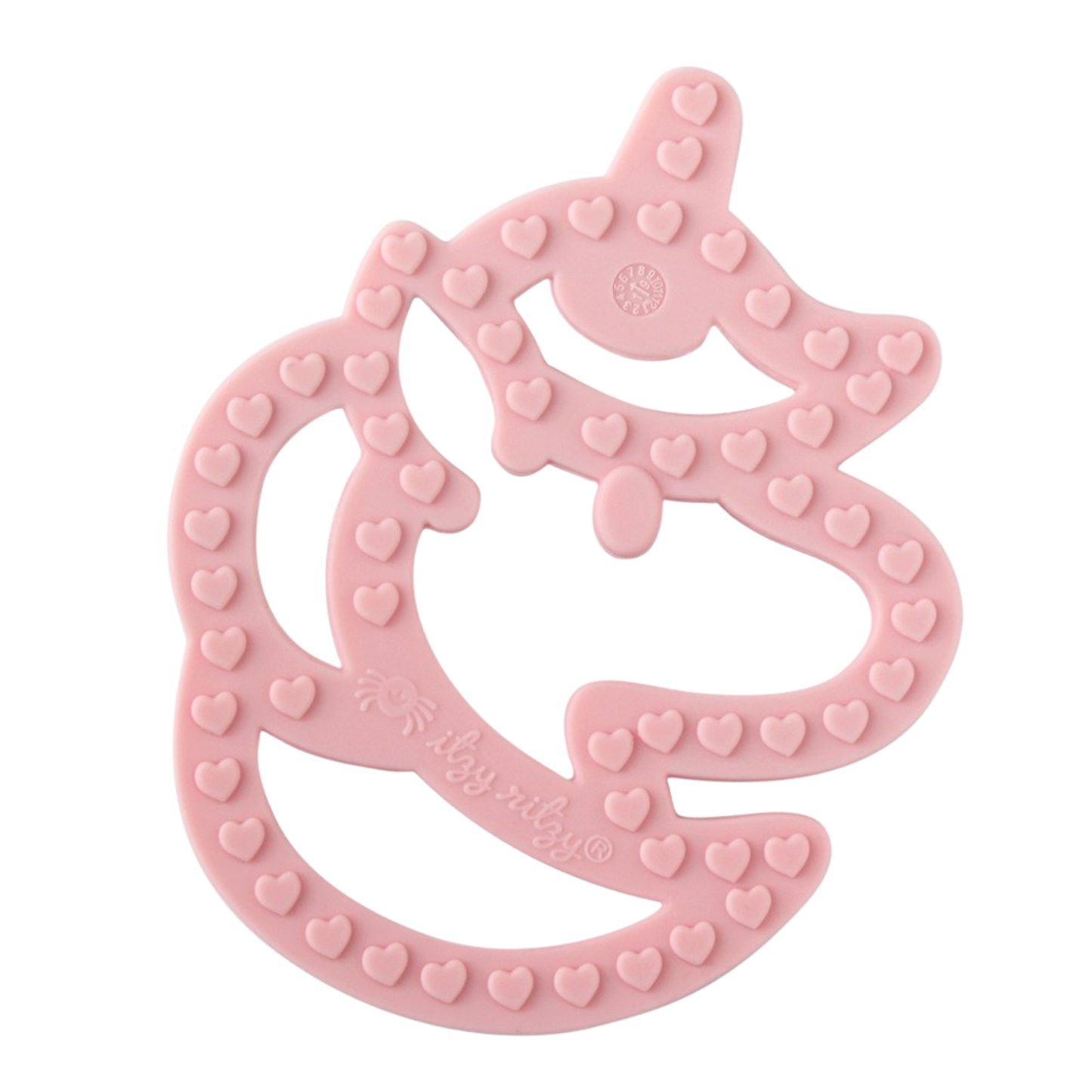 Chew Crew Silicone Light Pink Unicorn Baby Teether