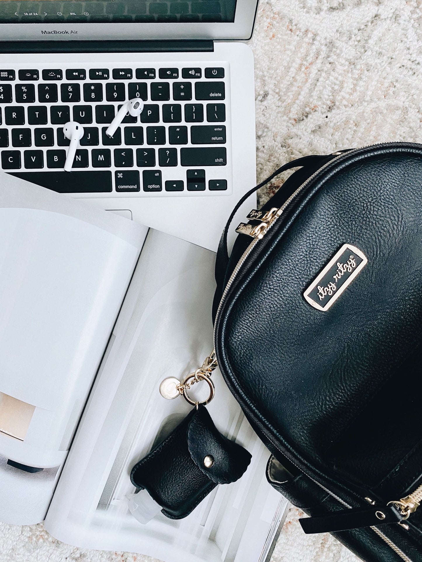 Black Hand Sanitizer Charm