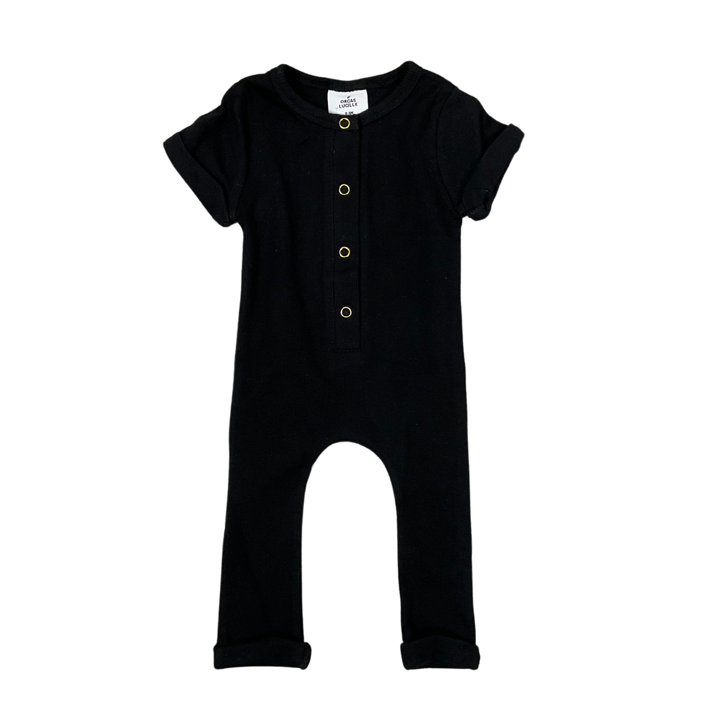 Ribbed Henley Romper