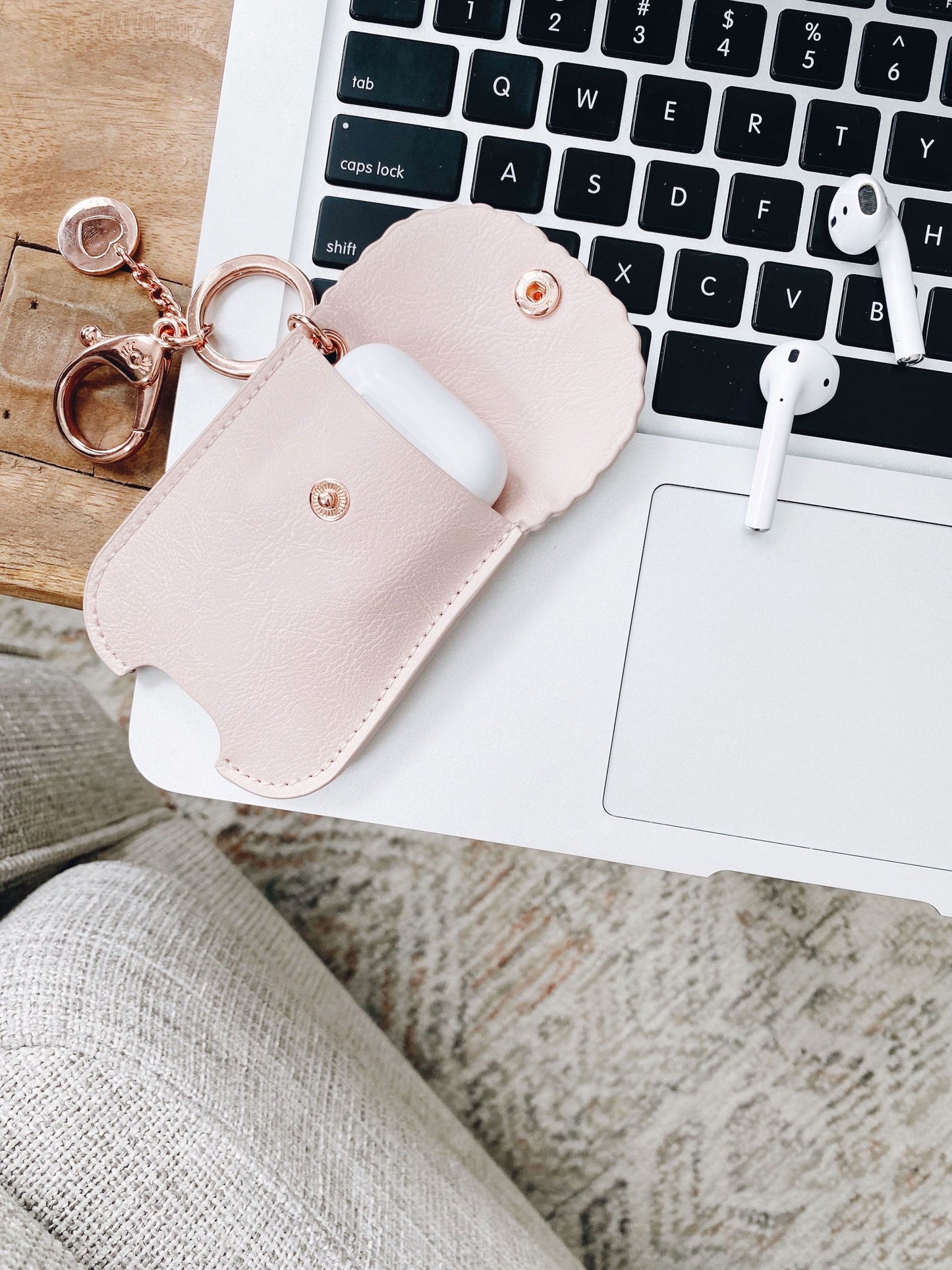 Blush Hand Sanitizer Charm Keychain