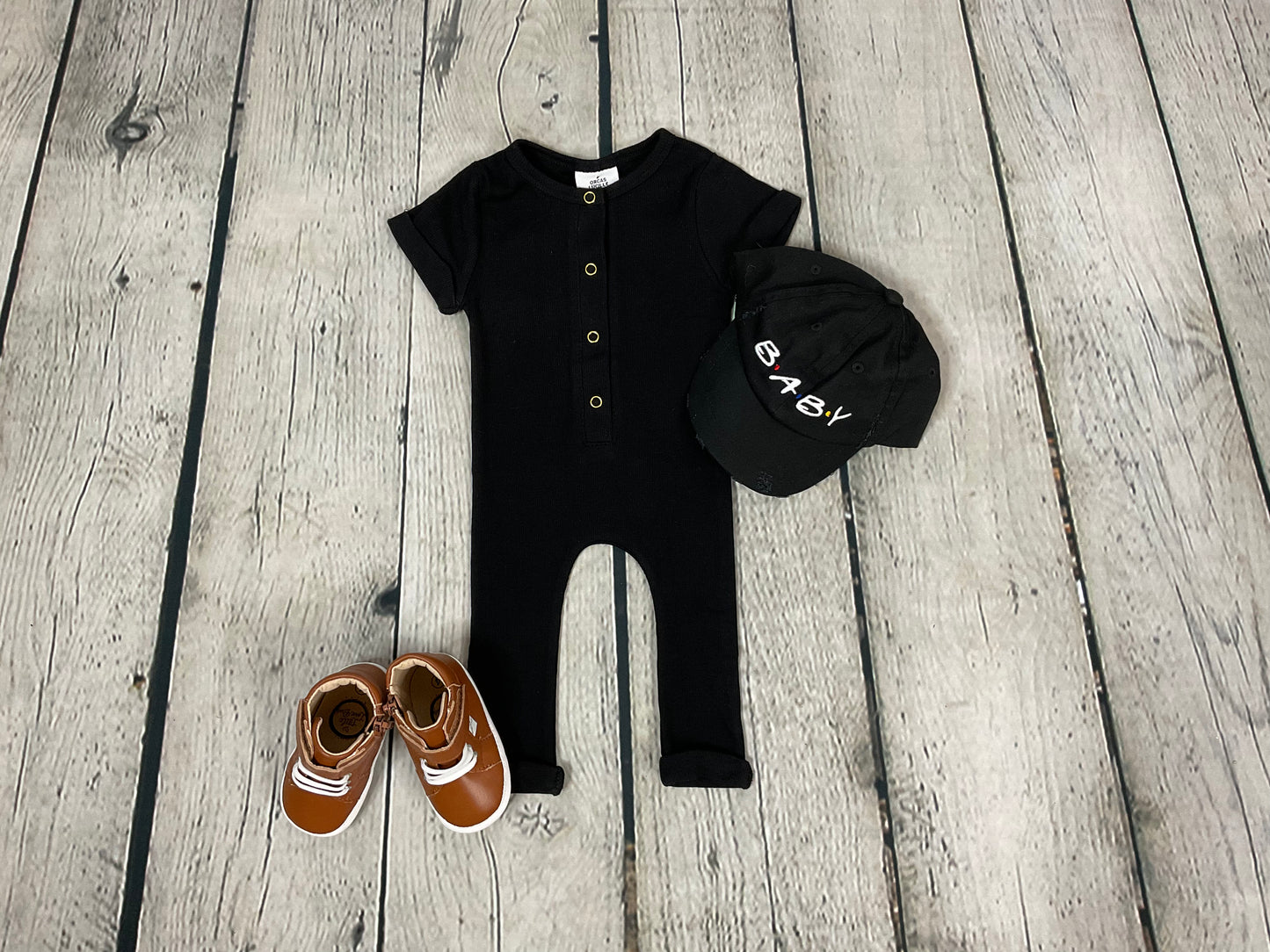 Ribbed Henley Romper