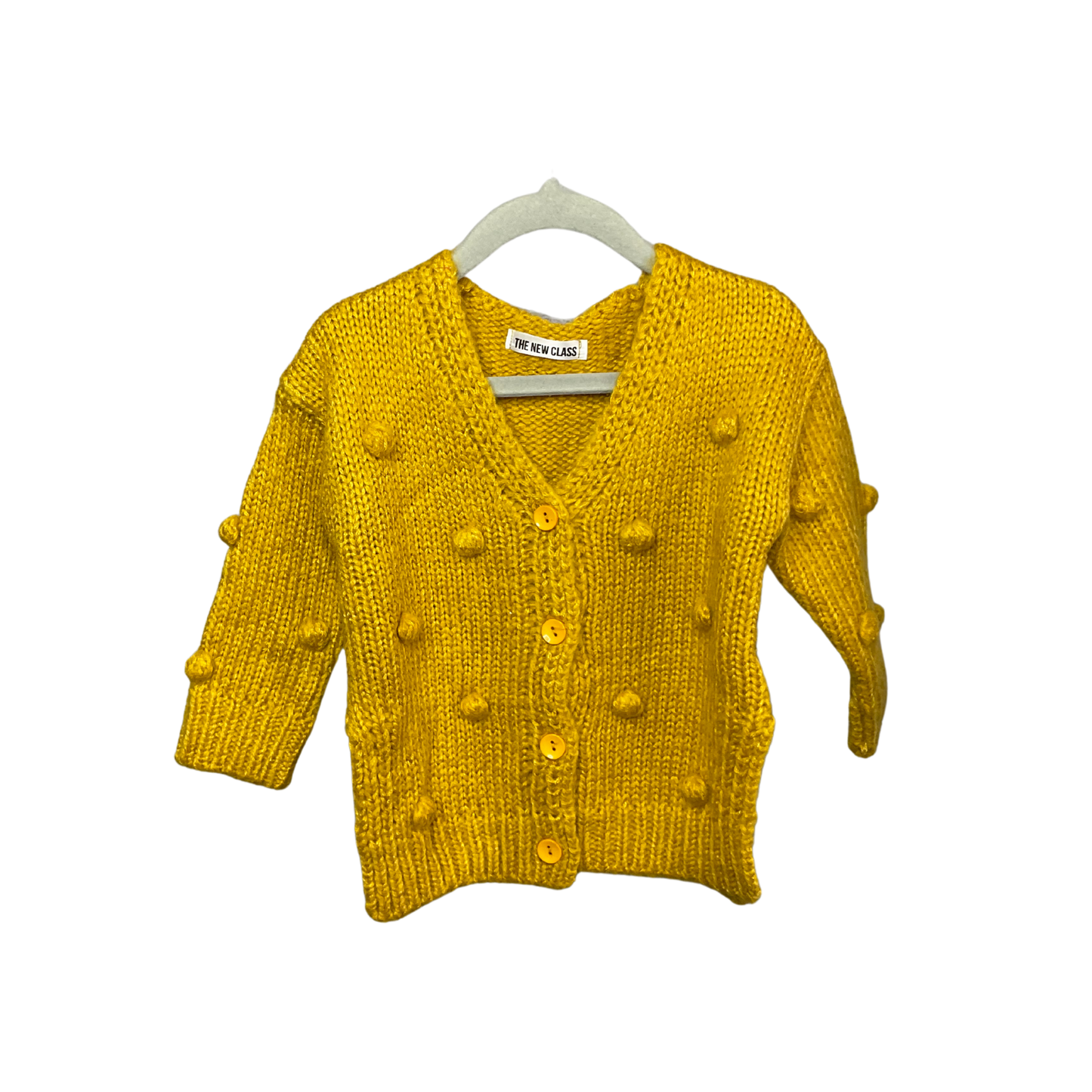 Pom Pom Cardigan - Mustard