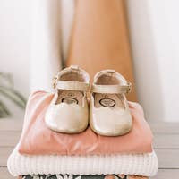 Gold Glitter Olivia Shoes