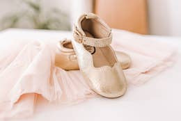 Gold Glitter Olivia Shoes