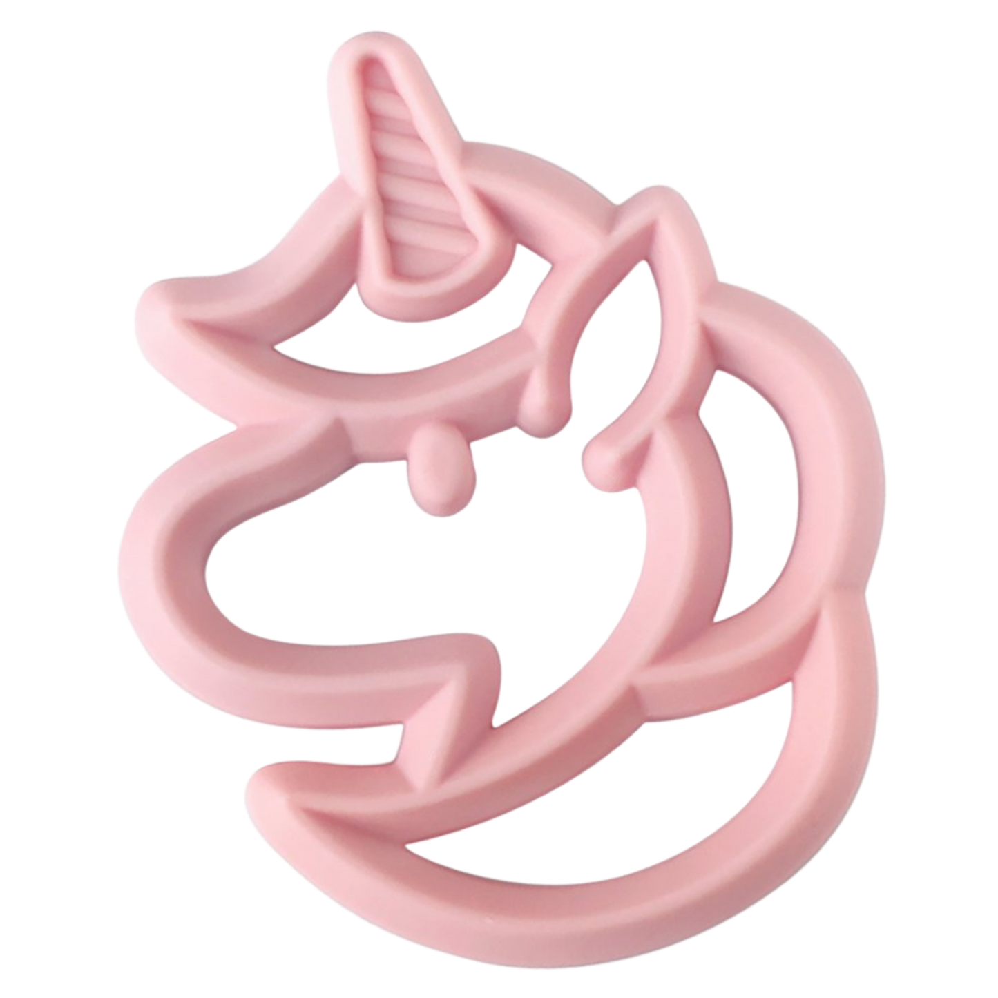 Chew Crew Silicone Light Pink Unicorn Baby Teether