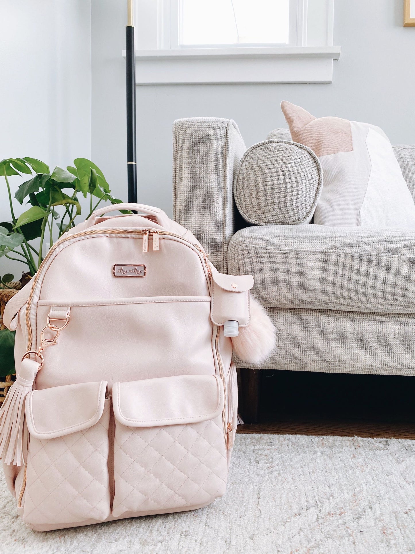 Blush Hand Sanitizer Charm Keychain