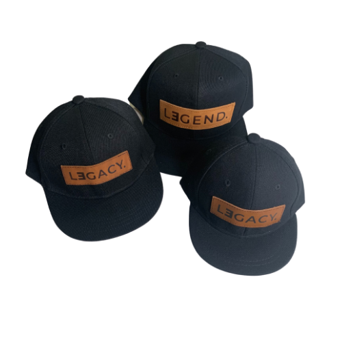 Daddy and Me Leather Patch Legend and Legacy Flat Bill Hats